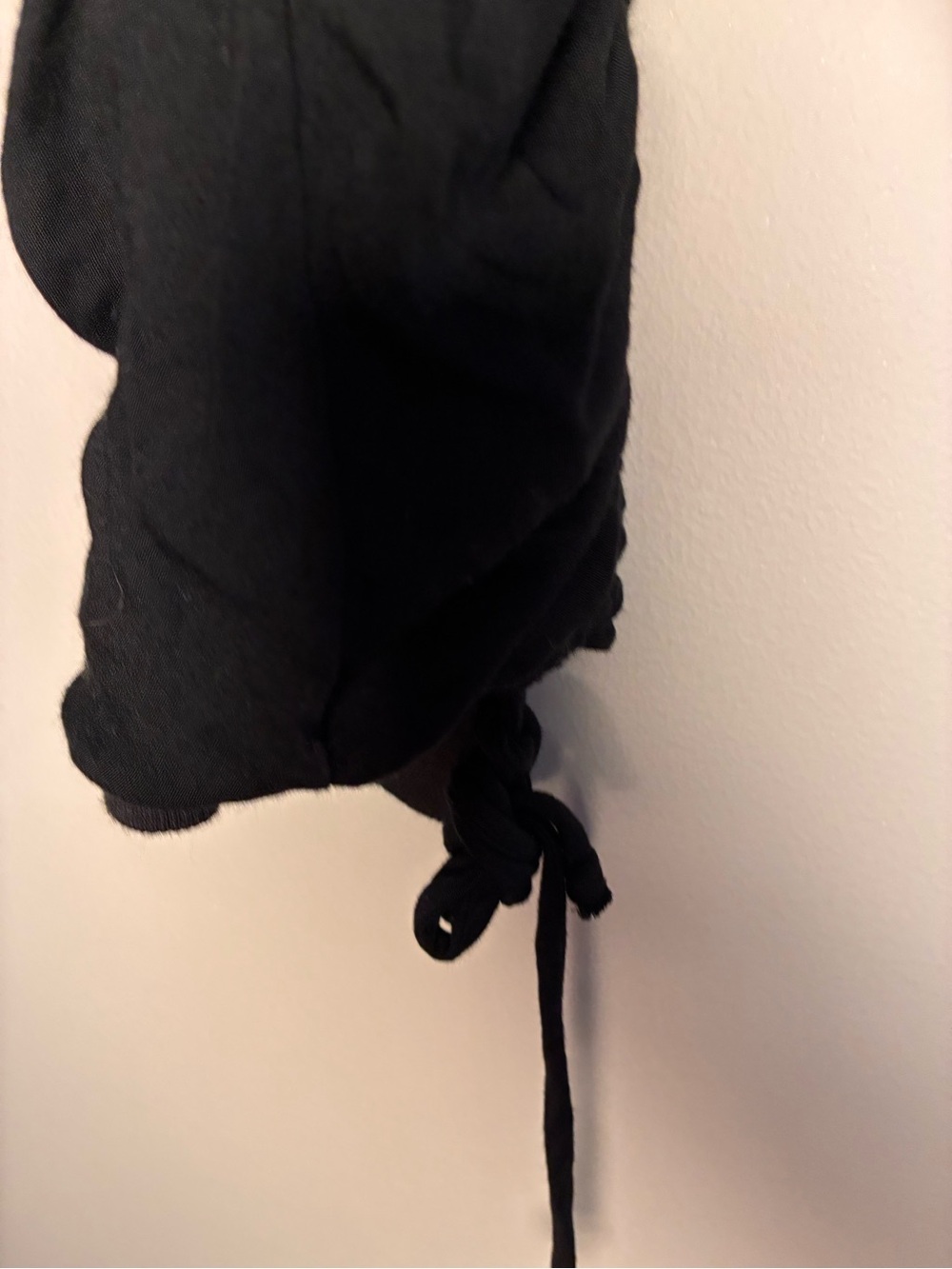 Black Ruched-Sleeve Bomber Jacket - Picture 4 of 6